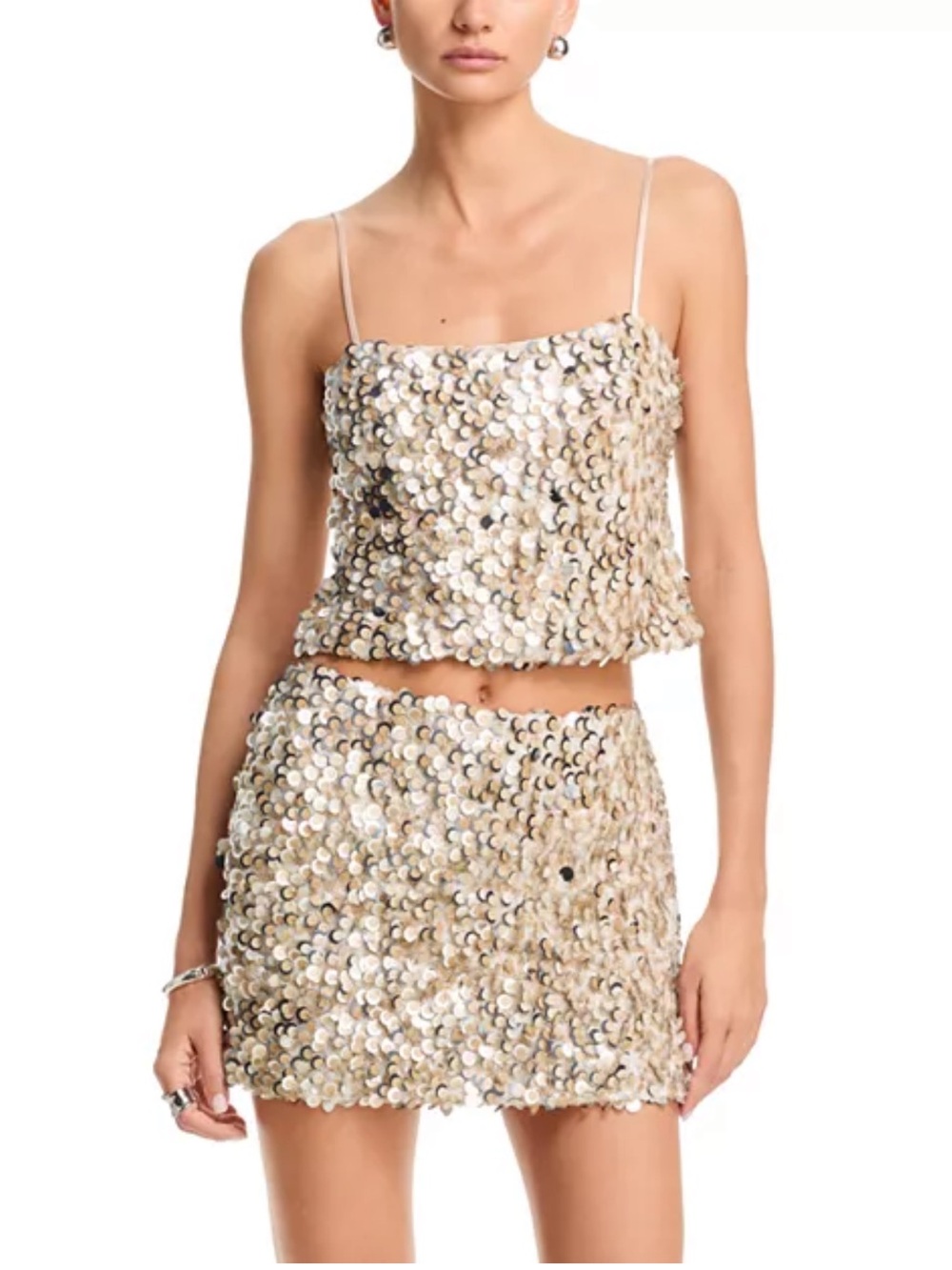 Aqua Metallic Sand Sequin Set